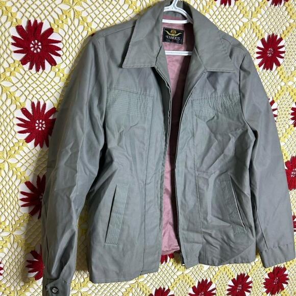 Men's Vtg 70’s Gray Windbreaker Jacket - Picture 5 of 16